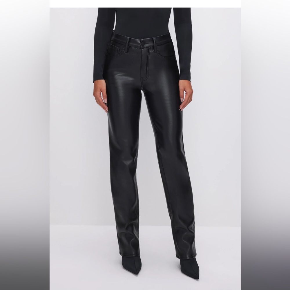 Good American Icon Faux Leather Pants